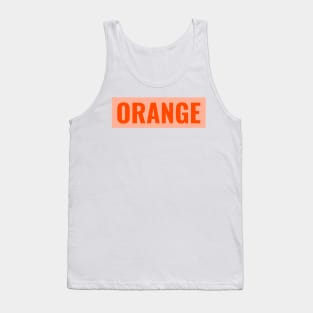 Orange text simple classic typography Tank Top